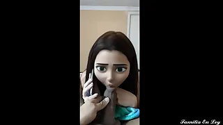 Mi Cuñada Caliente me Chupa la Polla mientras Habla por Movil con su Marido NTR JAV
